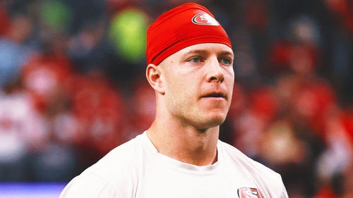 SAN FRANCISCO 49ERS Trending Image: 49ers RB Christian McCaffrey dealing with Achilles tendinitis, Kyle Shanahan says