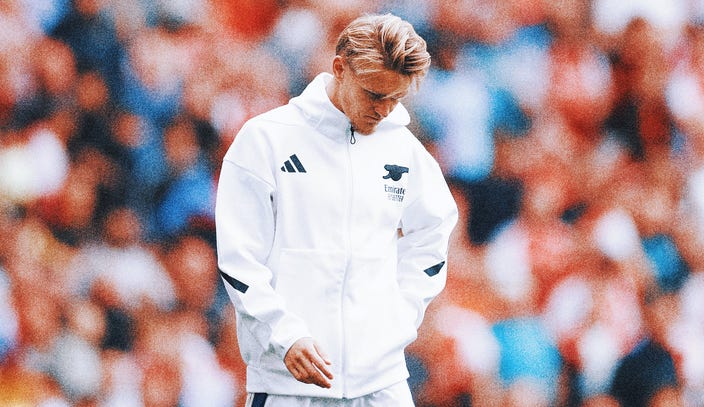 Arsenal captain Martin Odegaard will be out 'a while' with