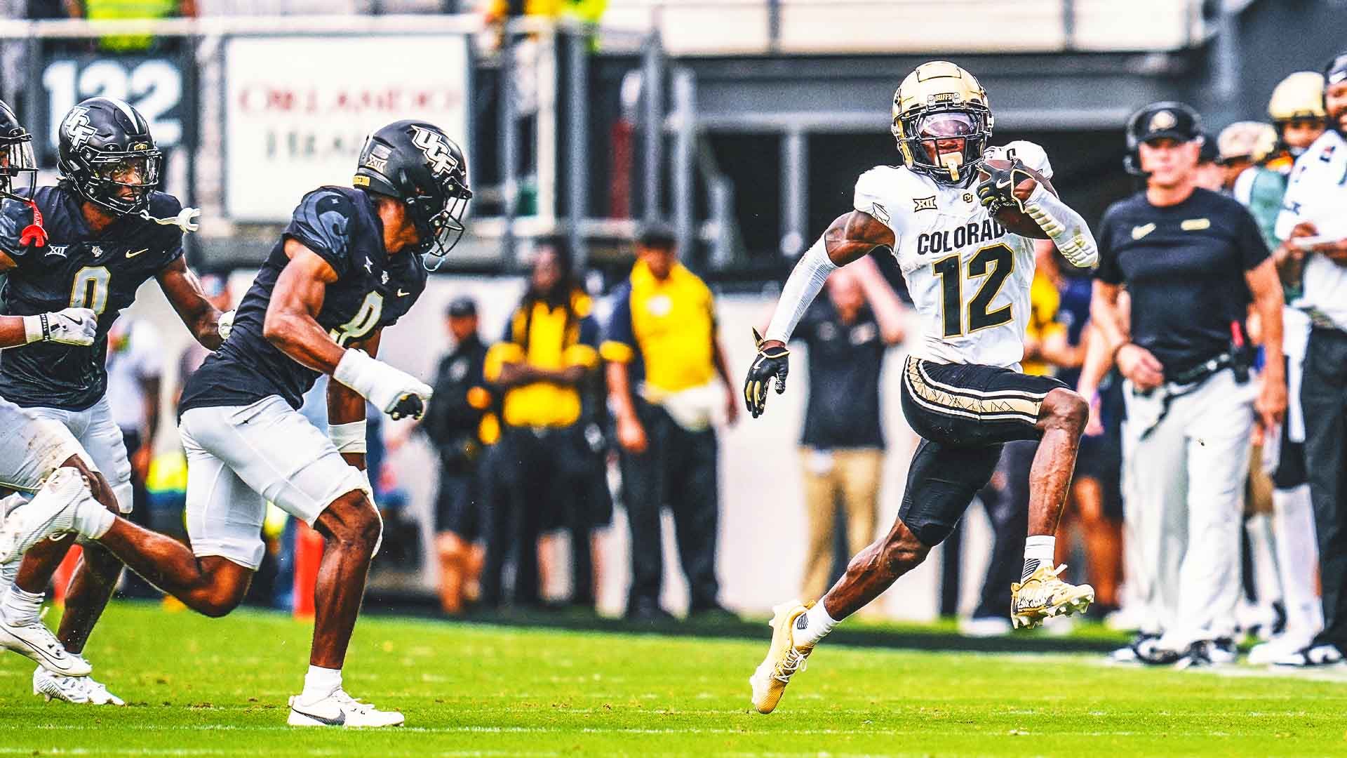 Travis Hunter explodes out of his cuts and accelerates in a flash, which allows him to create separation as a route runner — and remain in the hip pocket of opposing WRs when they attempt to do the same. (Photo by Ricky Bowden/Icon Sportswire via Getty Images)