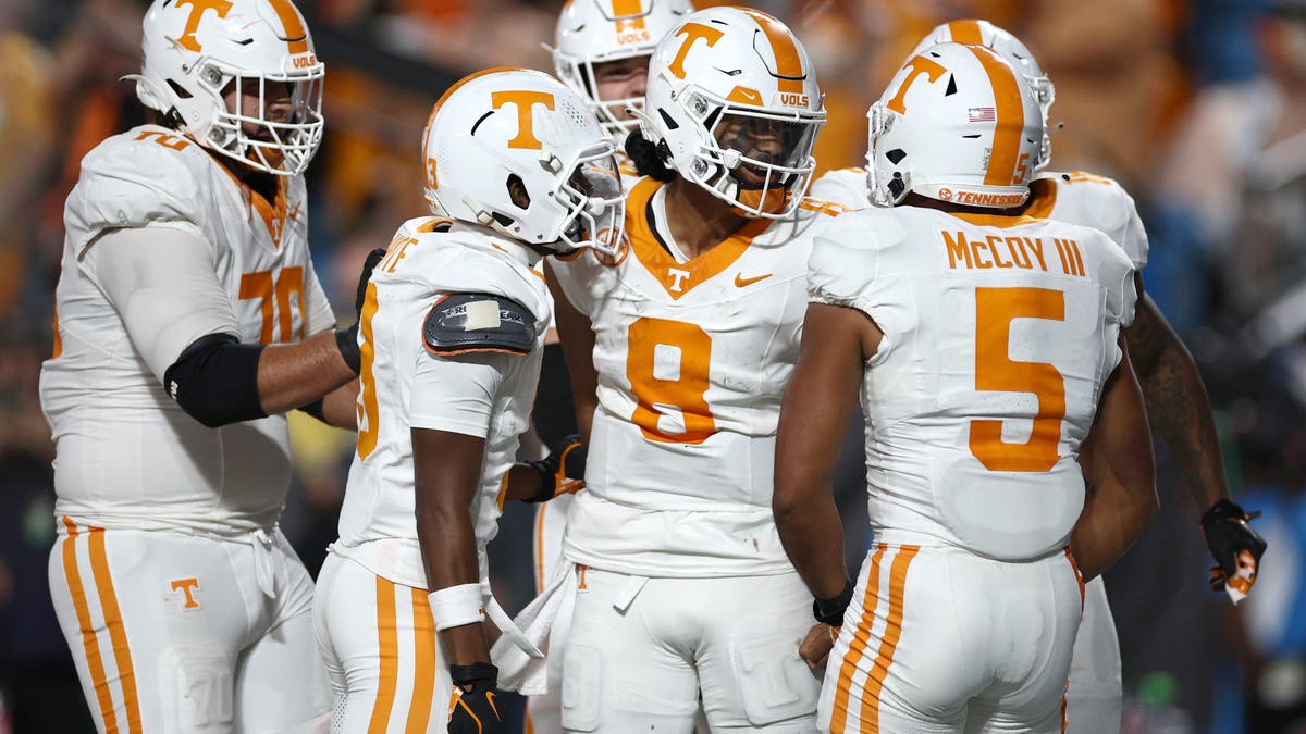 Nico Iamaleava (8) has scored eight total touchdowns for a Tennessee offense that has been among the best in college football this season.