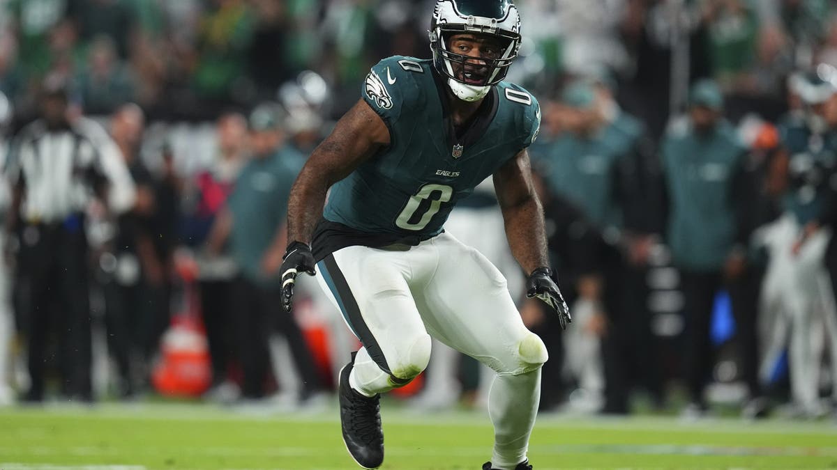 Bryce Huff has yet to register a sack this season for the Eagles. (Photo by Mitchell Leff/Getty Images)