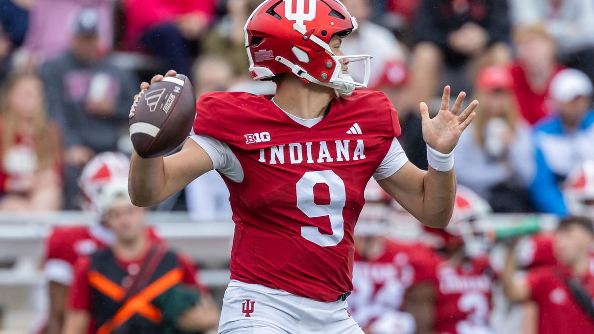 Indiana QB Kurtis Rourke is completing more than 73% of his passes while throwing for 1,372 yards with 11 touchdowns and only two interceptions. (Photo by Michael Hickey/Getty Images)
