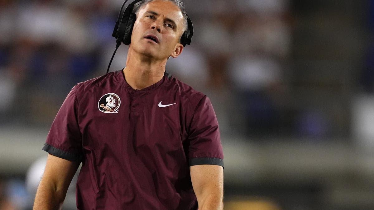 Florida State head coach Mike Norvell has seen his team go from a perfect regular season in 2023 to a 1-4 start in 2024. (Photo by Sam Hodde/Getty Images)