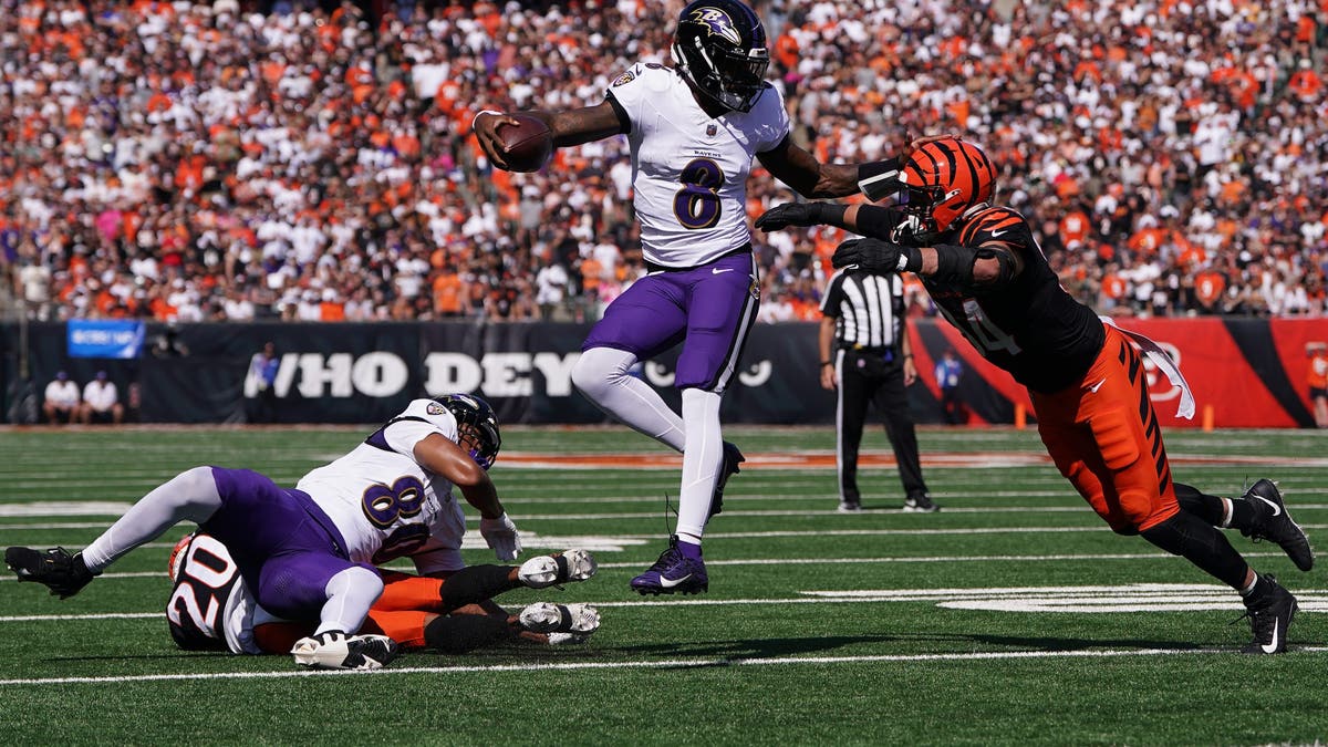 Ravens QB Lamar Jackson improved to 9-2 all-time against the Bengals with Sunday's win.?
