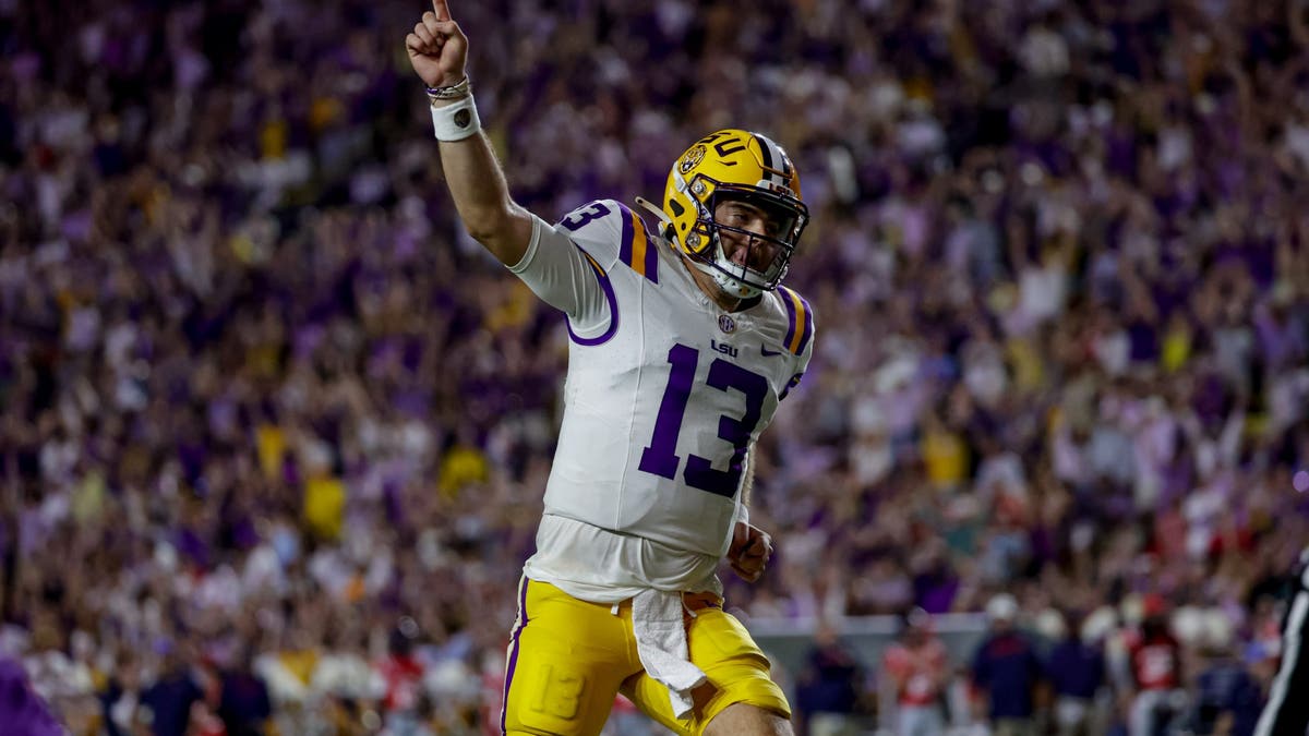 LSU QB Garrett Nussmeier completed fewer than 50% of his passes against Ole Miss, but he had 337 passing yards and three touchdowns in the win. 