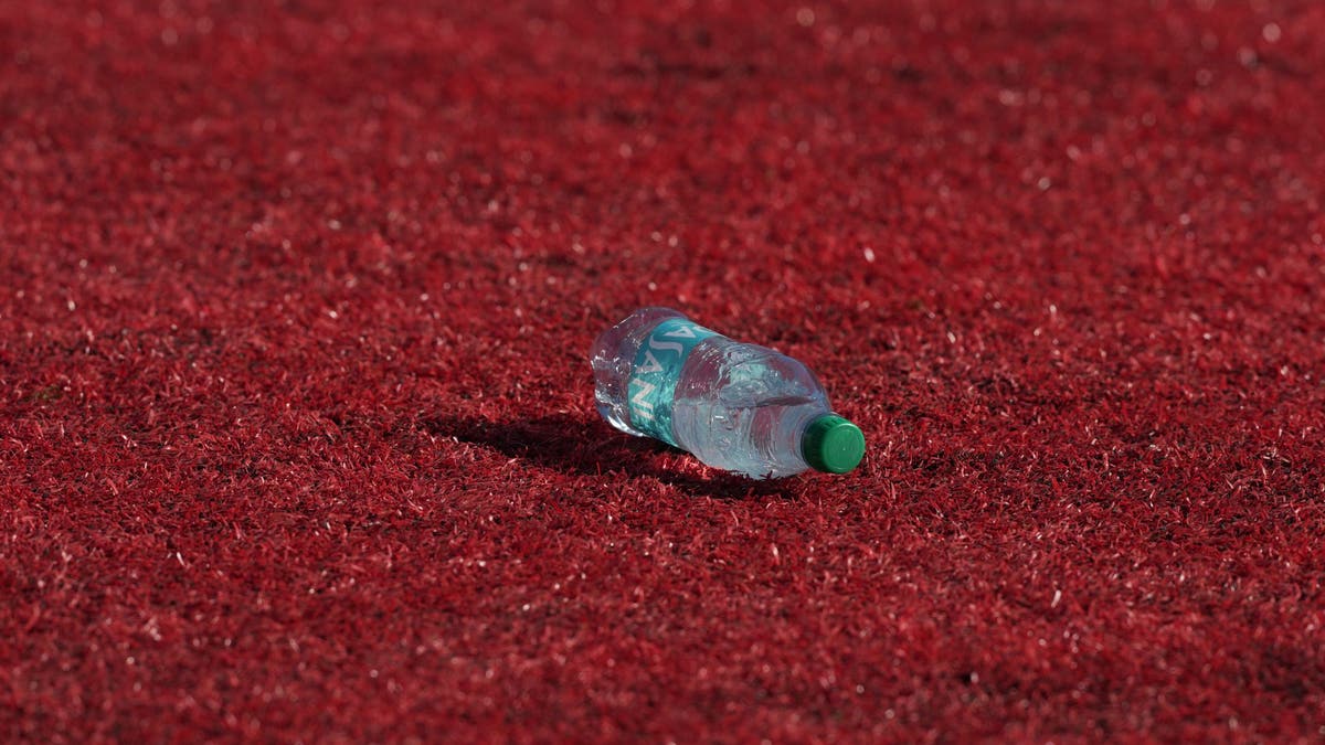 Ohio State fans threw water bottles on the field after a targeting penalty was called in its win over Nebraska. (Photo by Jason Mowry/Getty Images)