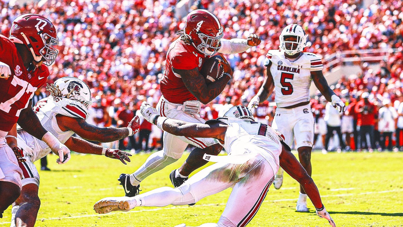 Alabama overcomes botched onside recovery to beat South Carolina, 27-25