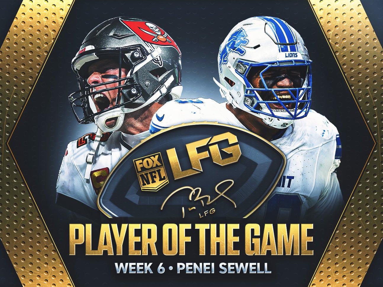 Tom Brady's LFG Player of the Game for Week 6: Lions OL Penei