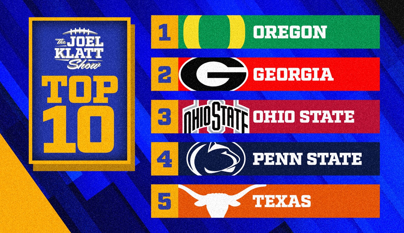 2024 college football rankings Joel Klatt's top 10 teams after Week 9