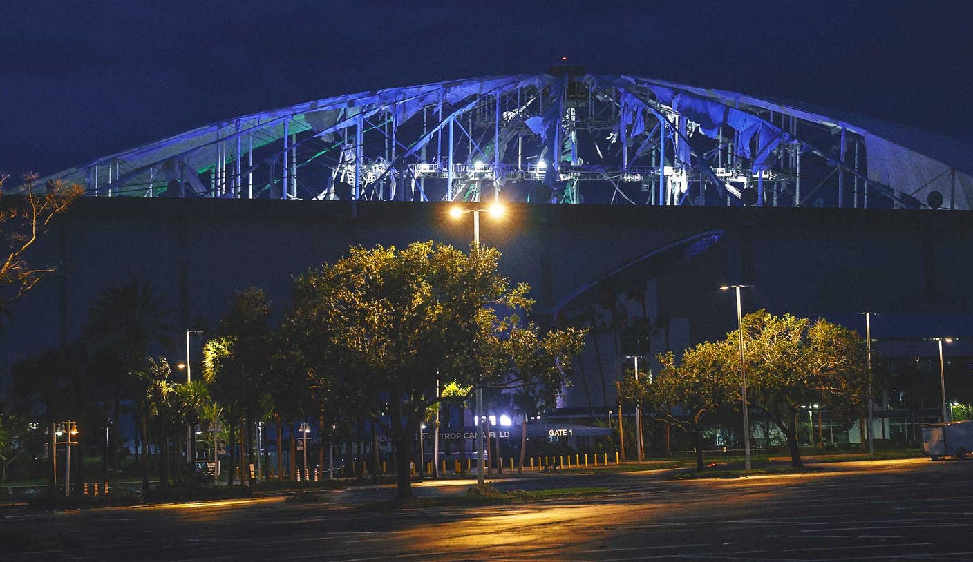 Rays estimate weeks needed to assess damage to stadium following Milton impact