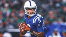 NEXT Trending Image: Anthony Richardson (hip) limited at practice, Joe Flacco may start for Colts at Jaguars