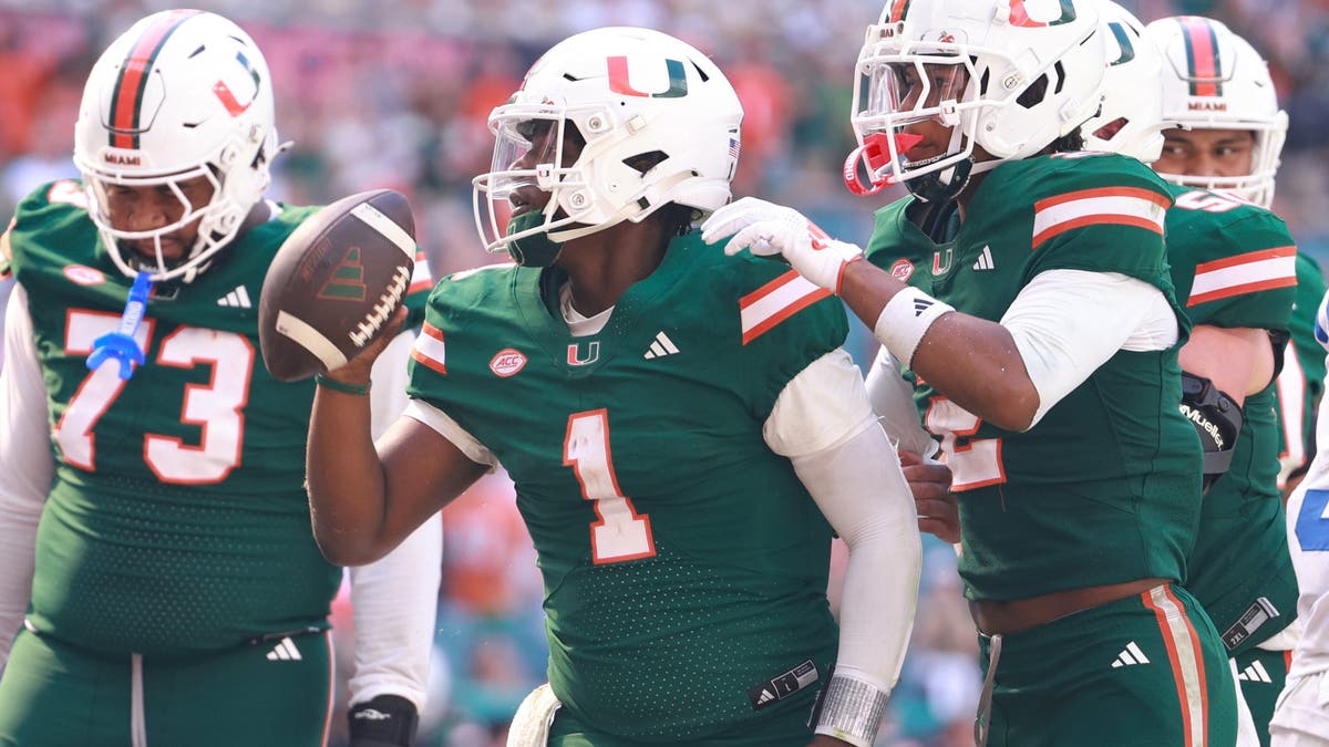 Miami QB Cam Ward threw for five touchdowns against Duke, giving him 32 total touchdowns on the season. (Photo by Carmen Mandato/Getty Images)
