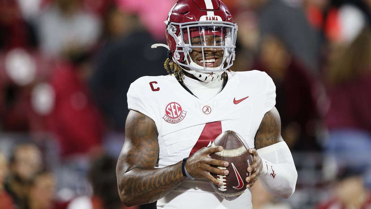 Jalen Milroe and the Alabama Crimson Tide finished 9-3 in the regular season, including a 5-3 mark in the SEC. (Photo by Brian Bahr/Getty Images)