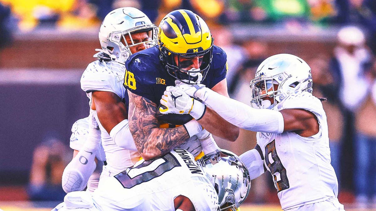 Could Jim Harbaugh be reunited with Colston Loveland, his tight end at Michigan? (Photo by Gregory Shamus/Getty Images)