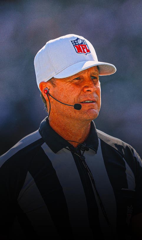 Shawn Hochuli announces penalty in German during NFL game in Munich