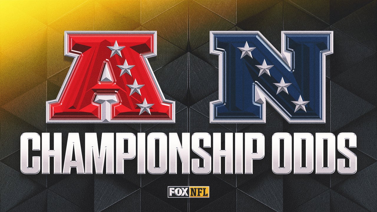2025 NFL AFC NFC Championship odds Eagles Chiefs favored FOX Sports
