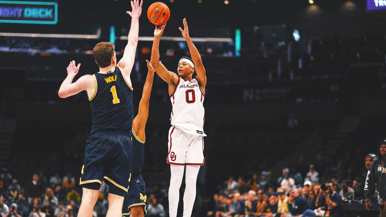 No. 14 Oklahoma edges No. 24 Michigan 87-86 thanks to late 4-point play