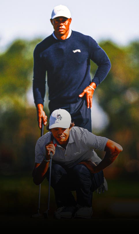 Tiger Woods and son Charlie share the lead at PNC Championship