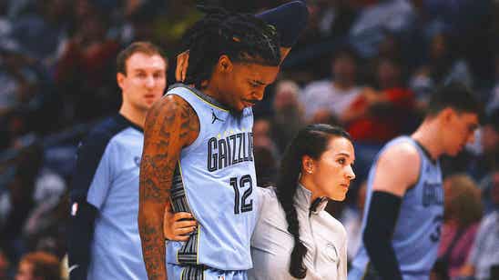 Grizzlies star Ja Morant dealing with sprained shoulder after hard collision