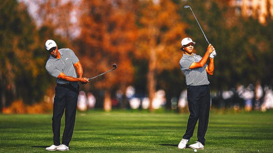 Tiger Woods and son Charlie share the lead at PNC Championship