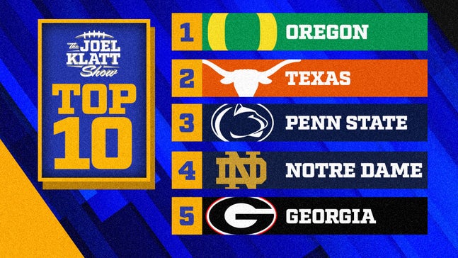 2024 college football rankings: Joel Klatt's top 10 teams after Week 14