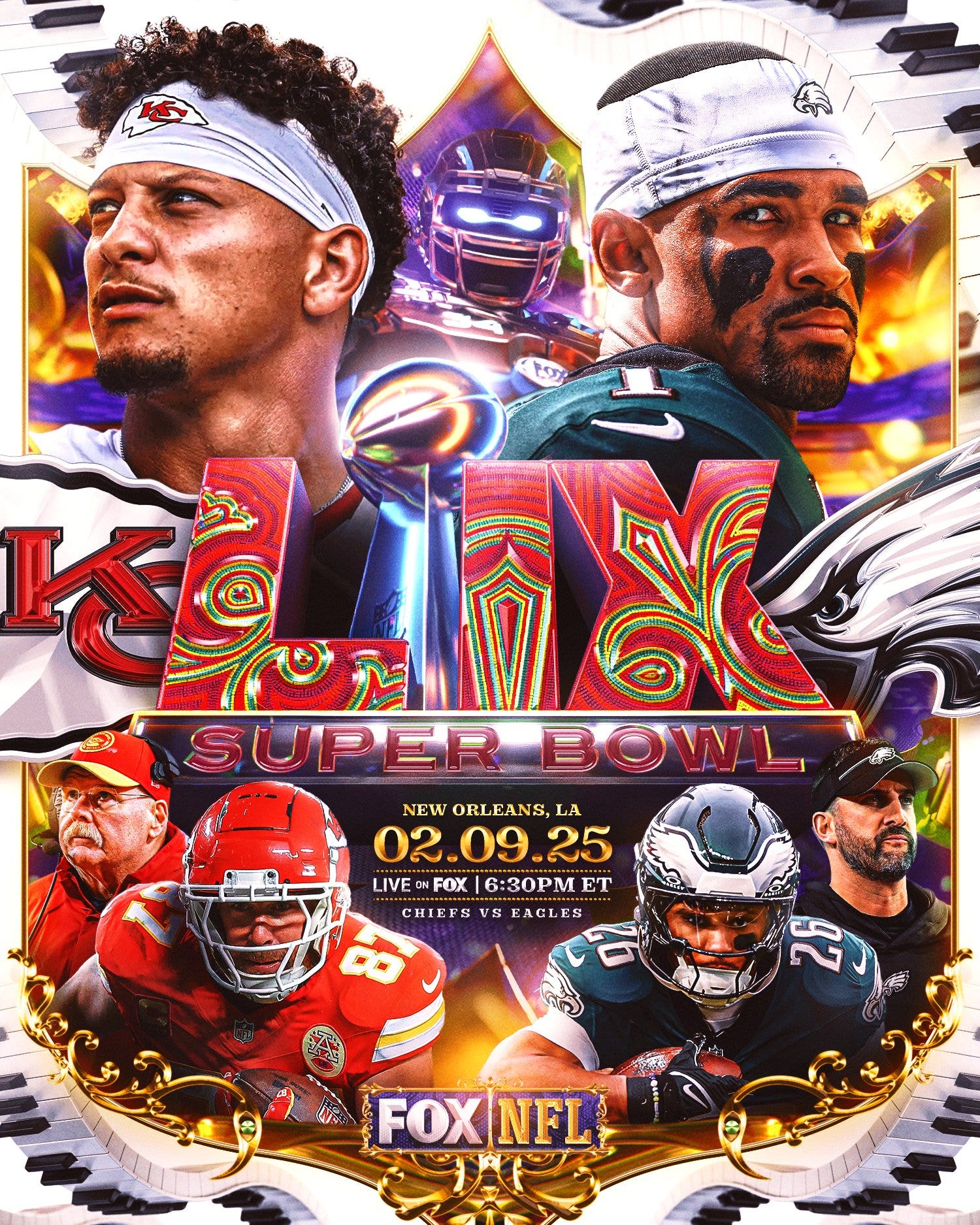 Kansas City Chiefs & Philadelphia Eagles to meet in 2025 Super Bowl