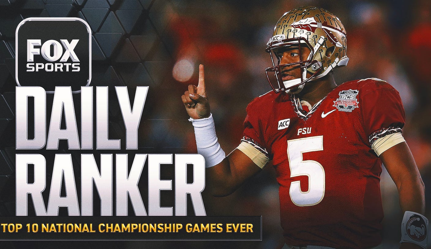 What are the top 10 college football national championship games of all