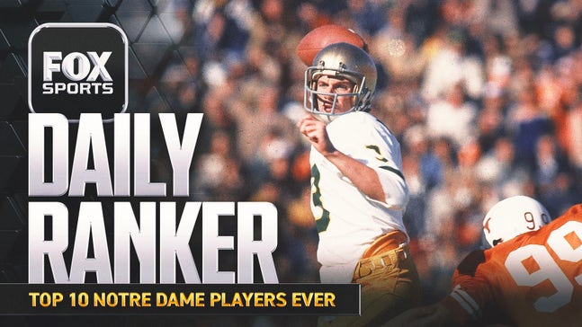 Who are the top 10 Notre Dame players of all time?