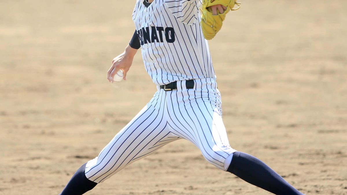Sasaki competed in the All-Japan High School Baseball Tournament in 2019. (Photo by Sports Nippon/Getty Images)
