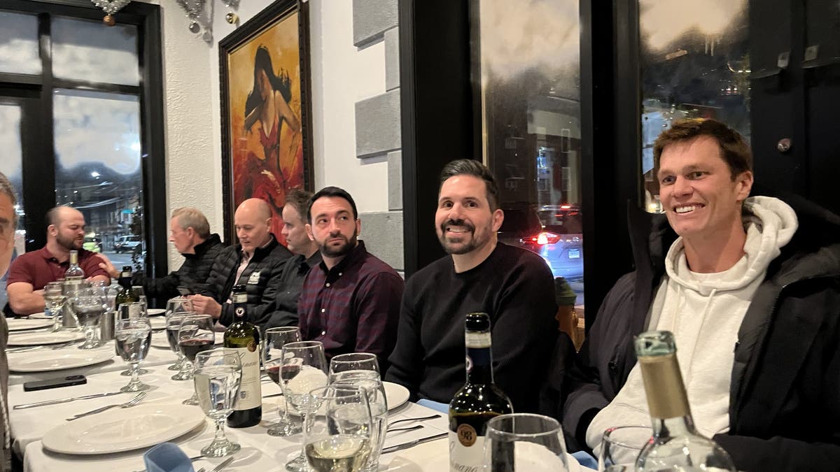 Tom Brady and the FOX crew dine while in New Orleans.