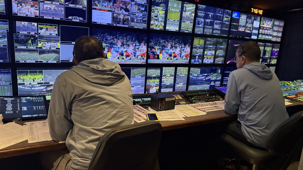 A look inside the control room during Super Bowl LIX.