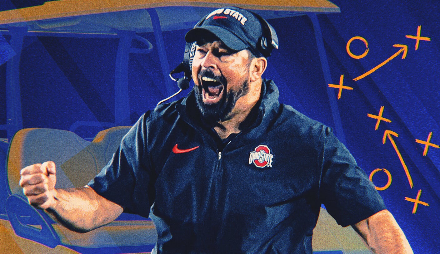 Ryan Day talks giving up playcalling, Jeremiah Smith’s catch and golf cart crash