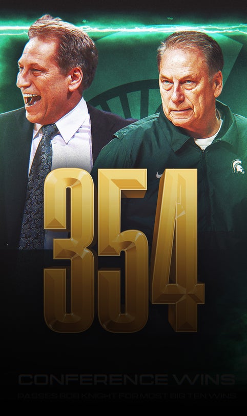 Michigan State's Tom Izzo breaks Bob Knight's Big Ten wins record