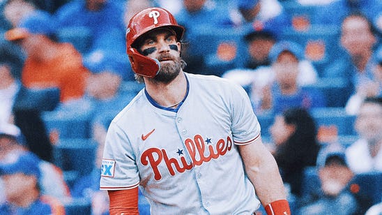 Bryce Harper leaves game after being hit by pitch, but Phillies 'not really over-concerned at all'