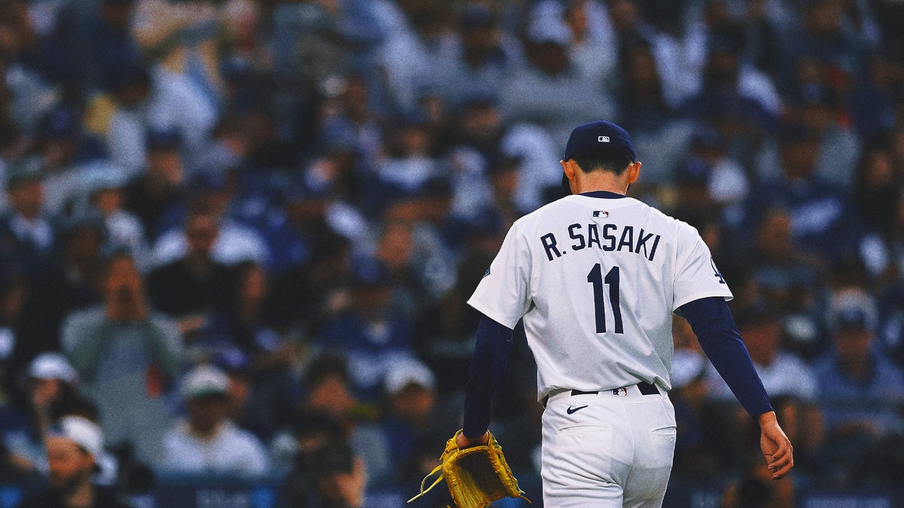 Roki Sasaki pulled from Dodger Stadium debut in 2nd inning after control  struggles | FOX Sports