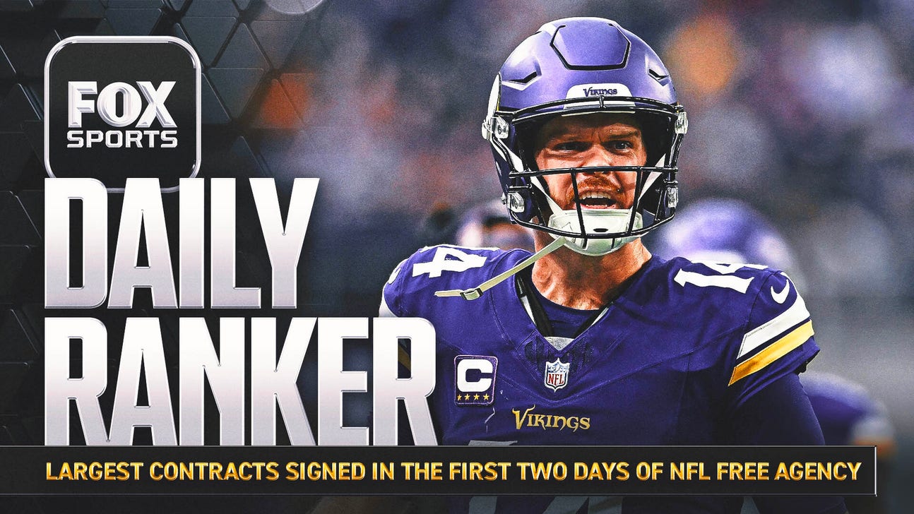 What were the 10 largest contracts in first two days of NFL free agency?