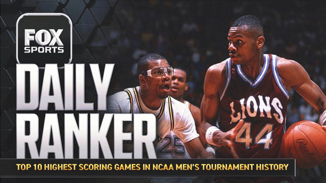 What are the 10 highest-scoring games in NCAA Men's Tournament history?