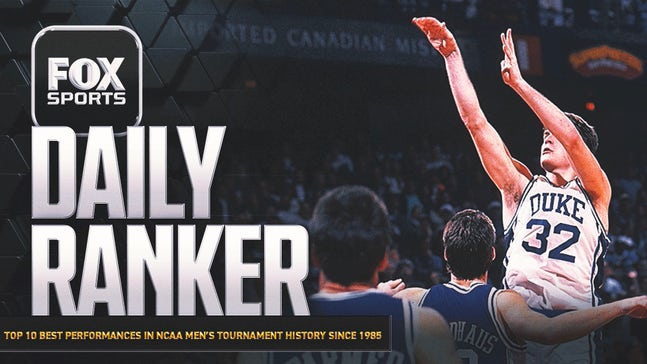 What are the 10 best performances in NCAA Men's Tournament history since 1985?