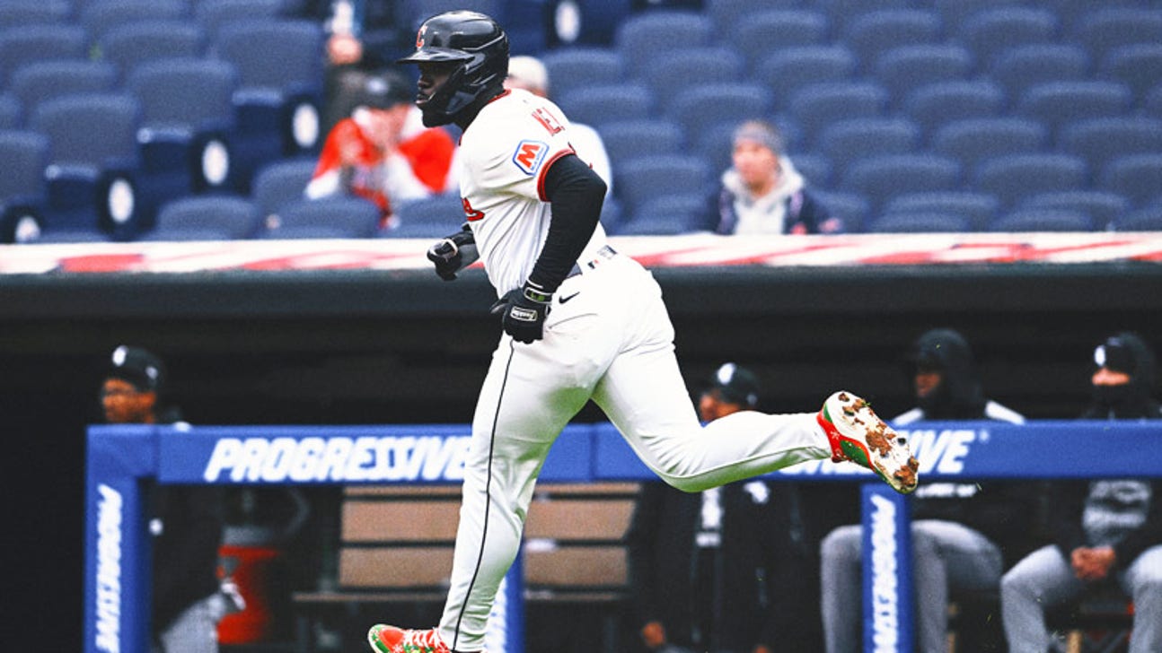 Guardians' Jhonkensy Noel rocks 'Big Christmas' cleats in April game