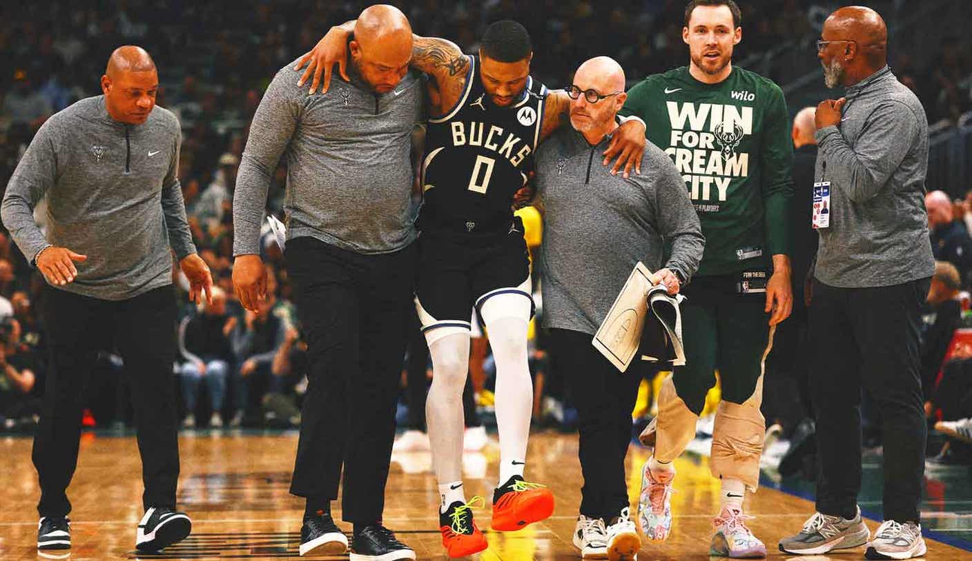 Damian Lillard won't return after leaving Bucks-Pacers Game 4 with leg injury
