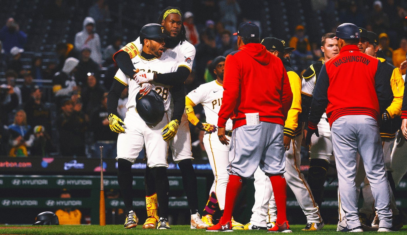 Nats pitcher Jorge López ejected after pitch narrowly misses Andrew McCutchen's head, benches clear