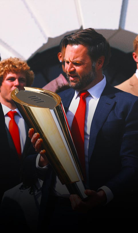 VP JD Vance fumbles Ohio State's championship trophy on White House visit