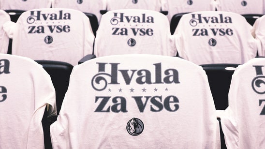 Luka Doncic holds back tears while watching tribute video from Mavs