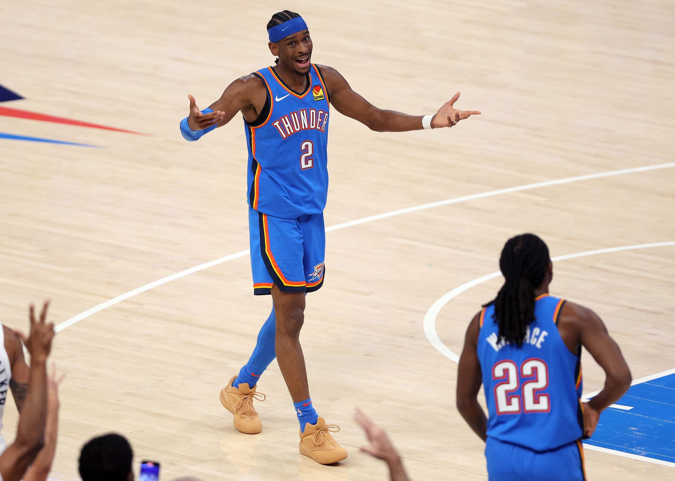 Shai Gilgeous-Alexander and the Thunder impressed on both ends of the court. (Photo by Matthew Stockman/Getty Images)