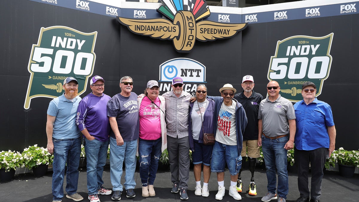 Those who were helped by FOX Sports and Purple Heart Homes' initiative spent time at Indianapolis Motor Speedway during the weekend of the Indy 500.