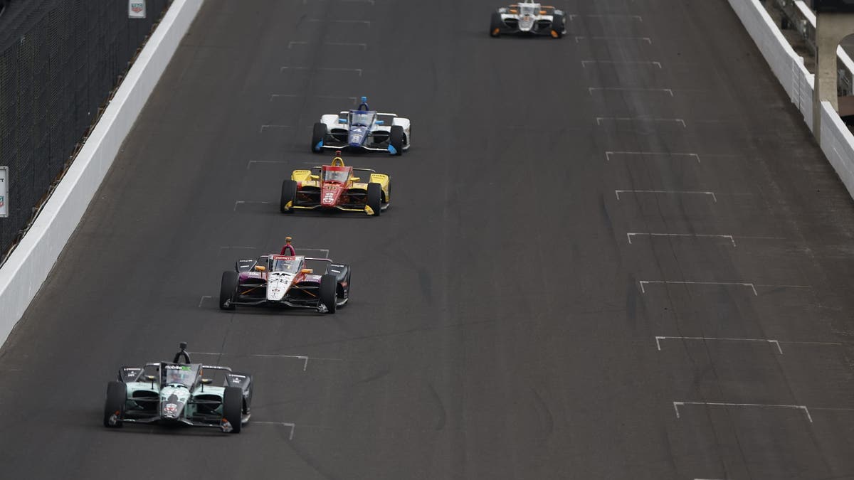 Louis Foster No. 45 of Rahal Letterman Lanigan Racing Honda, Marcus Ericsson No. 28 of Andretti Global Honda, Alex Palou No. 10 of Chip Ganassi Racing Honda during the NTT IndyCar Series 109th Running of the Indianapolis 500?