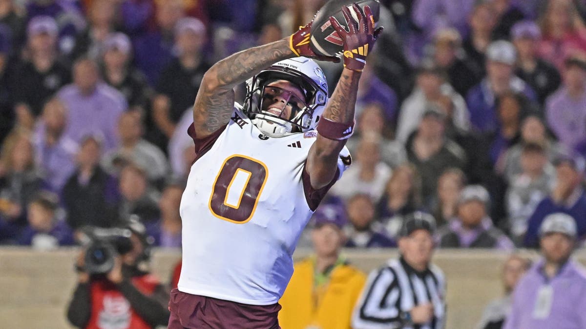 Arizona State's Jordyn Tyson is one of the top returning receivers in the country after recording 1,101 receiving yards and 10 receiving touchdowns last season. (Photo by Peter Aiken/Getty Images)