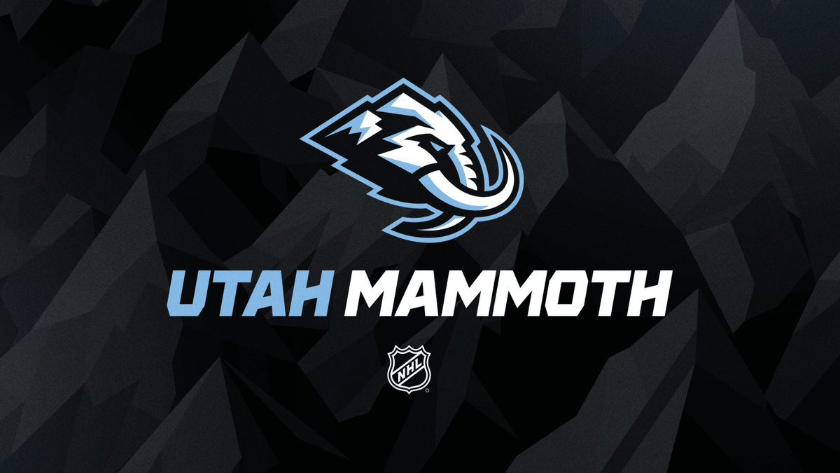 The primary logo and color scheme of the Utah Mammoth incorporates the mountains of Utah into the design of the mammoth itself. (Image credit: NHL)