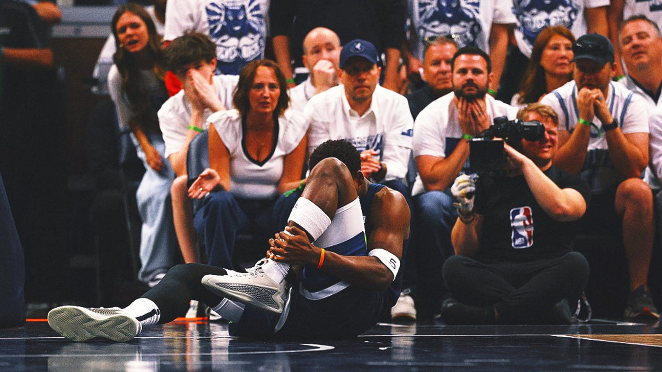 Anthony Edwards returns to Game 2 after spraining his left ankle