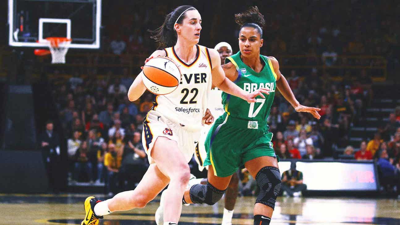 Caitlin Clark makes triumphant return to Iowa and, of course, nails a logo  3 | FOX Sports